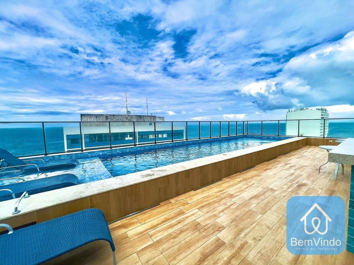 Apartamento com linda vista mar no Smart Barra 2 Salvador Exterior foto